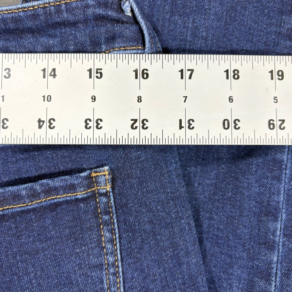 Quince Size 33 Dark Wash Bella Stretch Straight Leg Jeans - Picture 5 of 9
